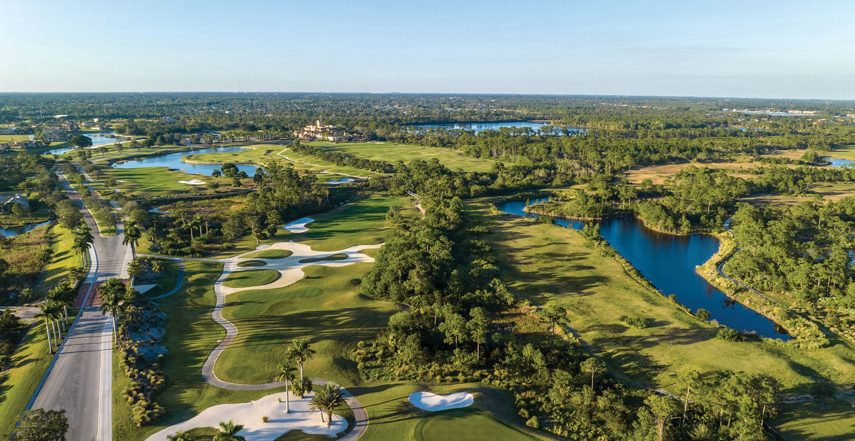 aerial of the tesoro golf club course