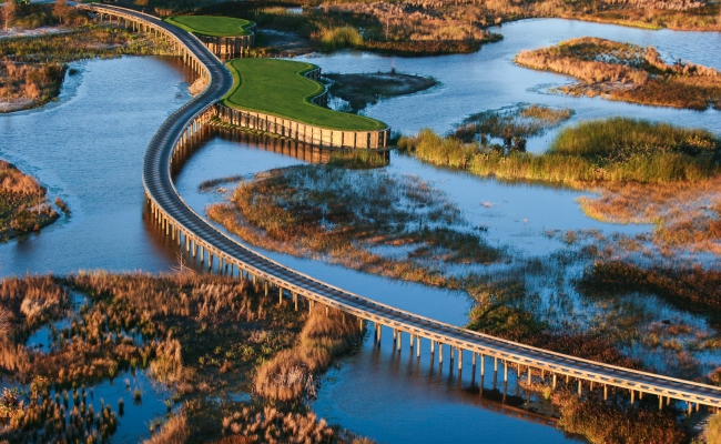 wetlands and golf course at tesoro