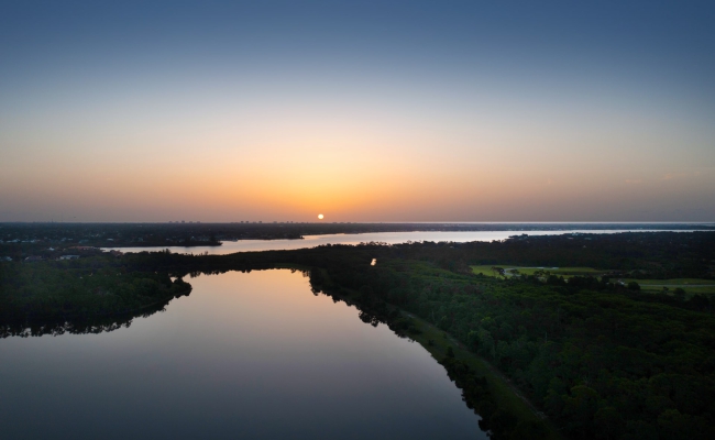 sunrising over the treasure coast