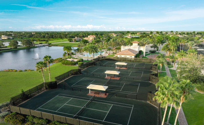 aerial tennis courts at tesoro