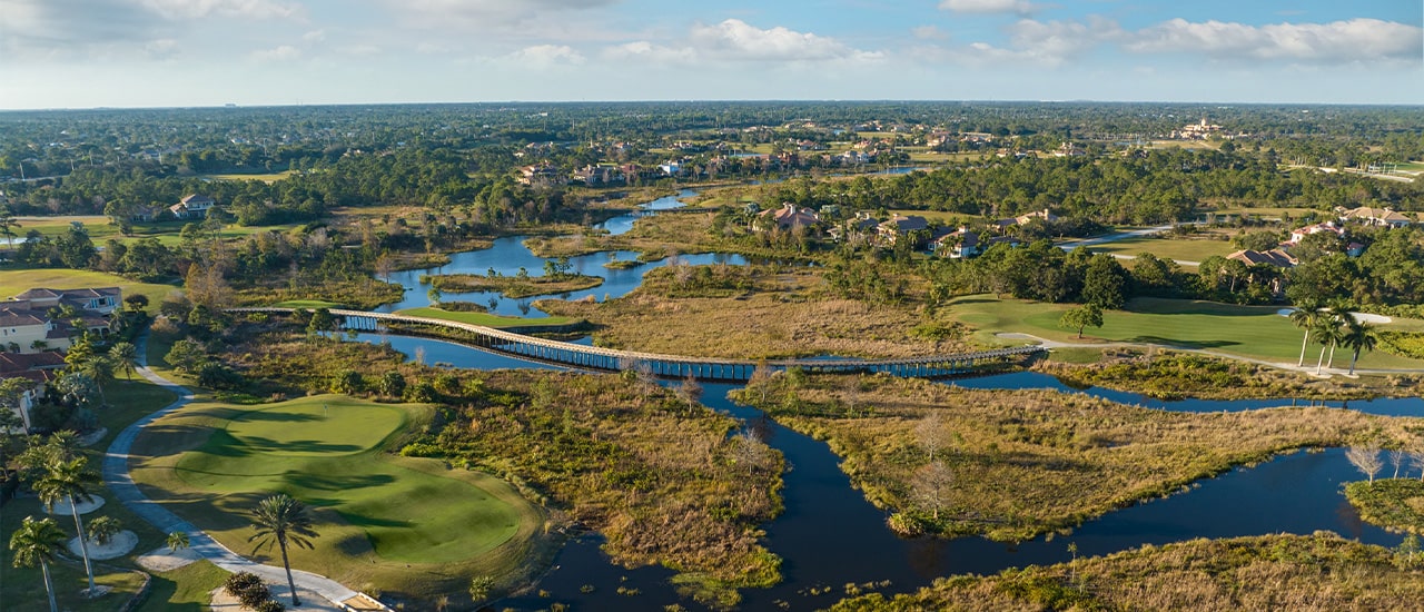 aerial of the Newly Reopened Palmer Golf Course