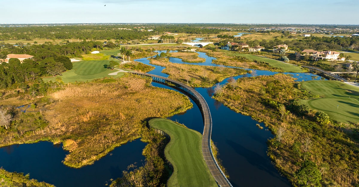 aerial of golf course Tesoro Club To Host PGA Tour Q-School