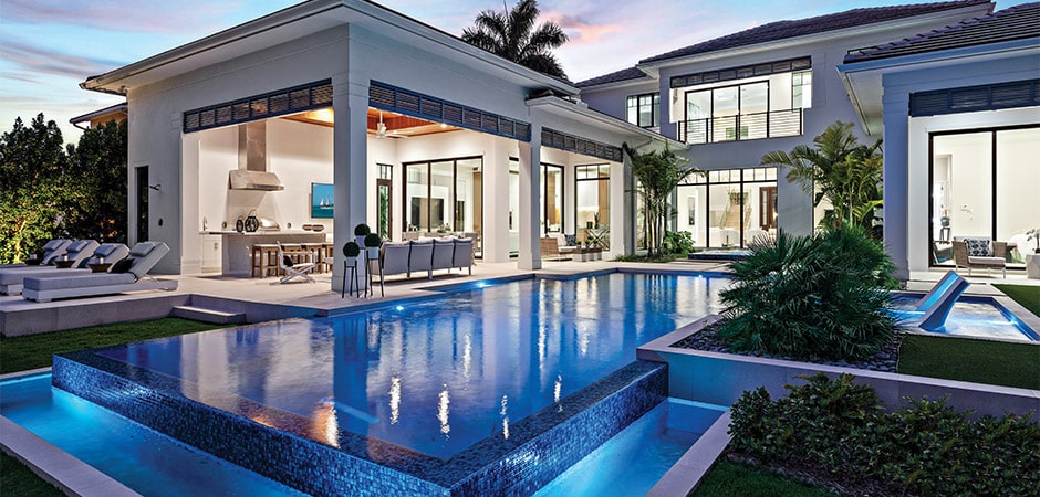 Ecclestone Model home backyard pool