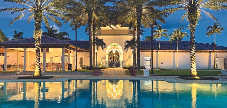 Tesoro CLub House and Pool at this Florida Golf Club